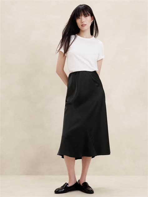 Midi Slip Skirt Banana Republic Factory