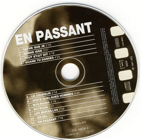 Release “en Passant” By Jean Jacques Goldman Cover Art Musicbrainz