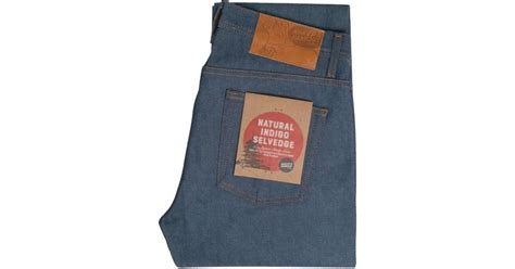 Naked Famous Naked Famous Weird Guy Natural Sel In Blue For Men