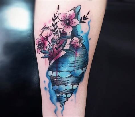 Conch Shell Drawing Tattoo