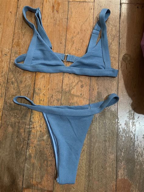 Sexy Blue Bikini Swimsuit Swimwear Two Piece Women S Fashion Swimwear Bikinis Swimsuits