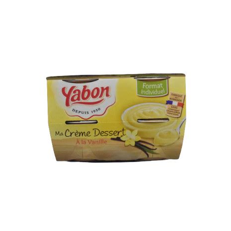 YABON CREME DESSERT VANILLE X4 120G La Boutique Tahiti