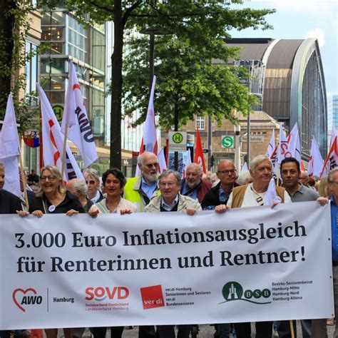 Rentner Demonstrieren F R Euro Inflationsausgleich H Usliche Pflege