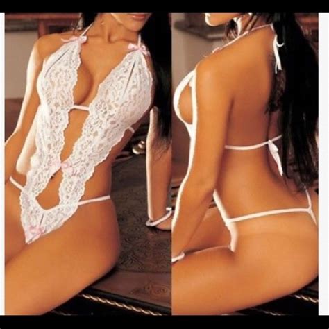 Intimates Sleepwear Sexy Women White Lace Bodysuit Lingerie Sleepwear Poshmark