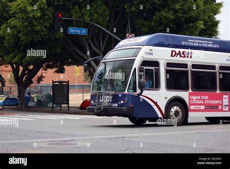 Los Angeles California Los Angeles Ladot Transit Dash Bus Stock Photo