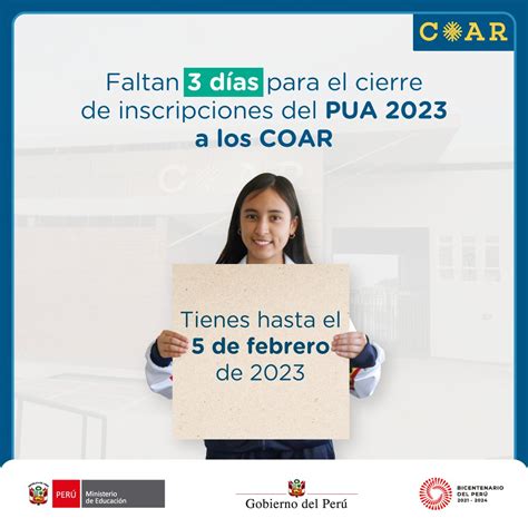 Ministerio de Educación on Twitter Faltan 3 días para el cierre de