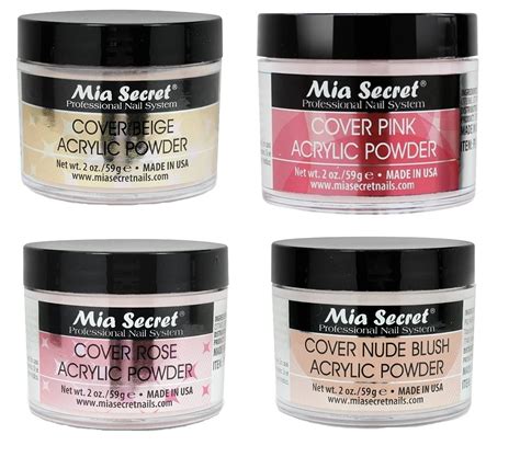 Amazon Mia Secret Cover Acrylic Powder 4 Pc Set 2 Oz Beige Nude Pink Rose Beauty
