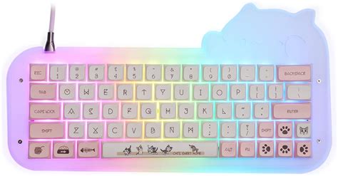 Epomaker Mini Cat Hot Swappable Acrylic Rgb Wired Mechanical Gaming Keyboard Via