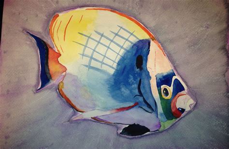 Saltwater Fish Painting Watercolor Art