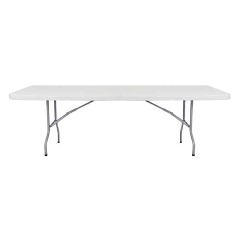 Mesa Plegable Rectangular Ofik 244×76 Plástico Blanco Smartoffices