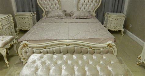 Белая резная мебель Людовик, Китай Классический белый спальный гарнитур ...