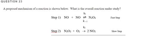 Solved A Proposed Mechanism Of A Reaction Is Shown Below Chegg