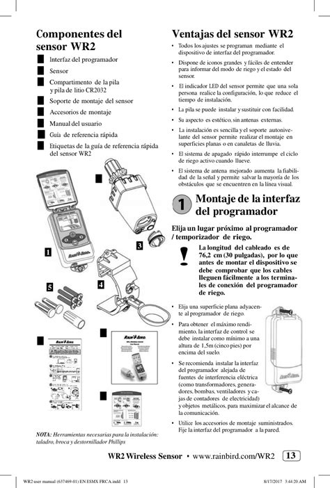 Rain Bird Controls Division 0001WRS Control Interface User Manual