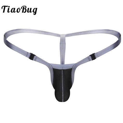 Jual TiaoBug Men Swim Underwear Free Buckle Low Rise Stretchy Mini Bikini G String With Bulge