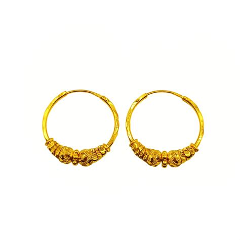 916 Gold Ball Hoop Earrings Marina Goldsmith