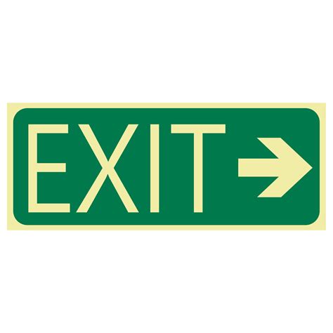 Exit Sign - Exit Arrow Right | Buy Now | Discount Safety Signs Australia