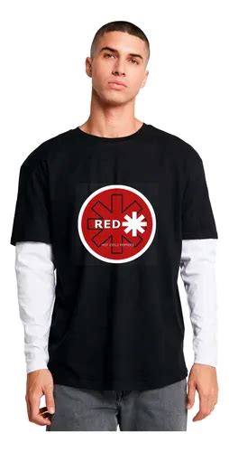Polera Manga Larga Bicolor Red Hot Chili Peppers Banda Cod Cuotas Sin Inter S