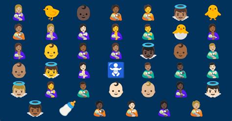 👶 Baby Emojis 🤱 👩‍🍼 👨‍🍼 🧑‍🍼 👼 🐣