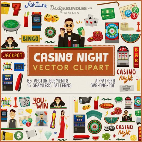 Casino Night Digital Clip art - Vegas Clipart - Clip Art Library