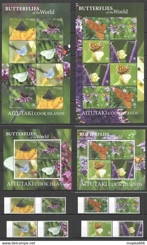 Aitutaki Butterflies Sale Flora Fauna Sh Kb Full Set