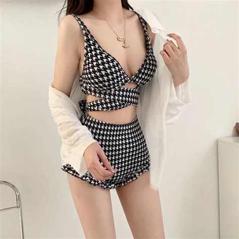Monikini Traje De Ba O Acolchado Para Mujer Bikini Sexy De Moda Coreana Traje De Ba O De