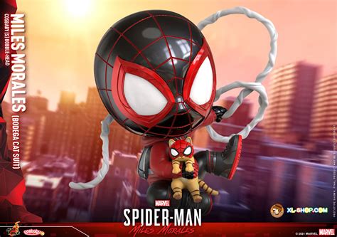 Hot Toys Cosb Miles Morales Bodega Cat Suit Cosbaby S Bobble Head