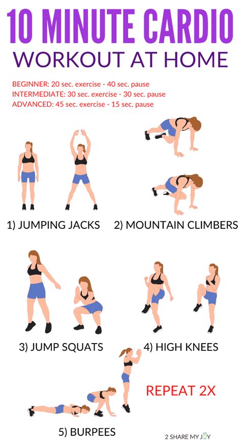 cardio home workout  ways  improve cardio fitness