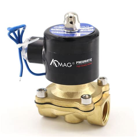 AOMAG 1 2 DC12V NPT Brass Electric Solenoid Valve Normally Closed