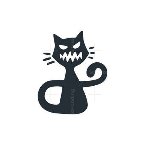 angry cat logo cat logo design cat logo cat drawing