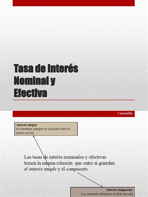 Clase 5 Tasas Nominales Y Efectivas Pdf Finanzas Matemáticas Interés