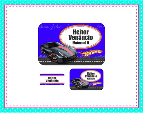 Kit Etiqueta Escolar Hot Wheels Elo Produtos Especiais