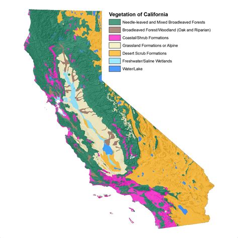 California Vegetation Map | World geography, Map, Ancient maps