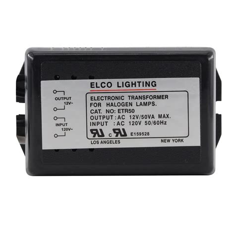 elco lighting etr  voltage electronic lighting transformer vac