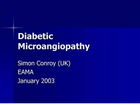 PPT - Diabetic Microangiopathy PowerPoint Presentation, free download ...