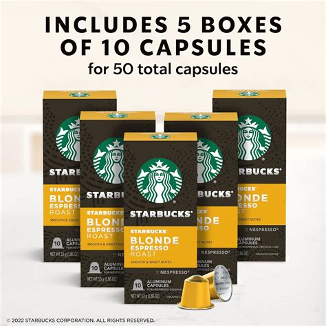 Starbucks De Nespresso Holiday Blend Espresso Unidades De C Psulas