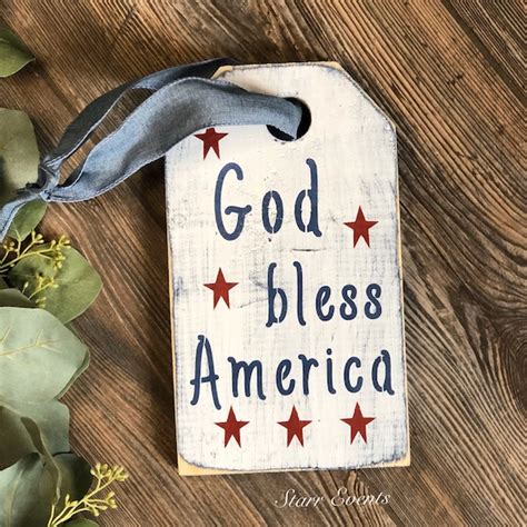 God Bless America Sign Etsy