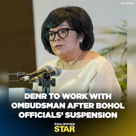 DENR Will Work With The Office Of The Ombudsman For The Suspension Of