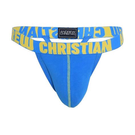 Andrew Christian Happy Y Back Thong W ALMOST NAKED Electric Blue Men S Underwear Men S