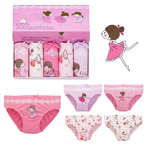 5 шт., От 3 до 12 лет, Детские хлопковые трусики для девочек детские ...
