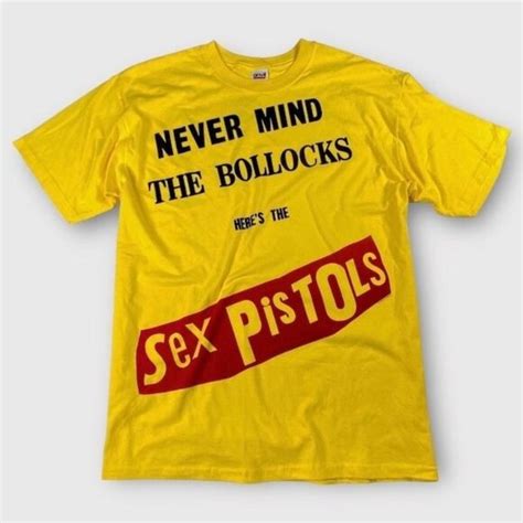 Anvil Tops Nwot Sex Pistols Never Mind The Bullocks Heres The Sex Pistols Tee Shirt Yellow