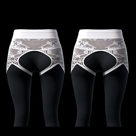 Aislado de ropa interior brasileña encaje bikini tela sedosa satén en blanco negro en blanco