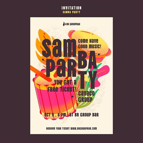 Design de modelo de festa latina PSD Grátis