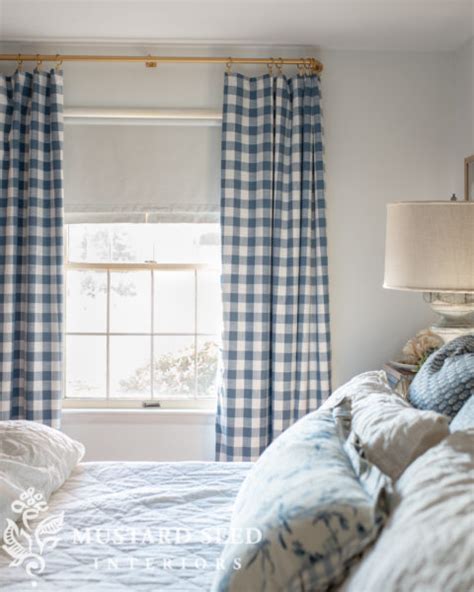 Blue And White Checked Curtains Miss Mustard Seed