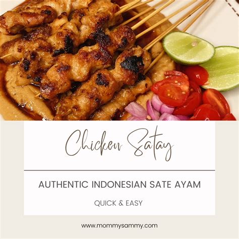 simple  authentic indoensian chicken satay sate ayam