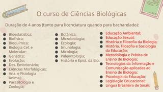Ciencias Biologicas Quanto Tempo - Apresentação - Ciências Biológicas (Final).pptx