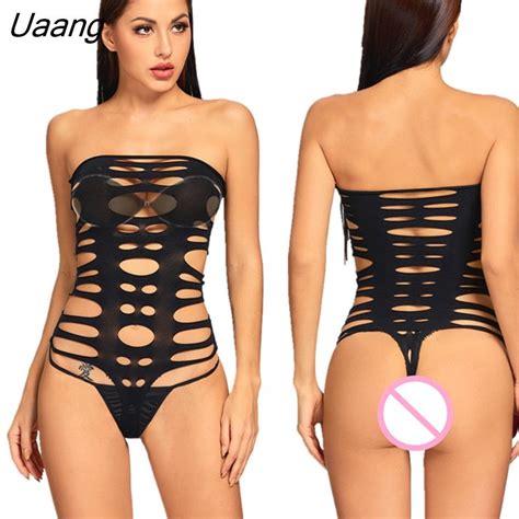 Uaang Big Fishnet Bodystocking Woman Underwear Open Crothless Erotic Bodysuit Sexy Lingerie Hot