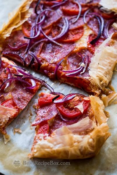 Phyllo Dough Pizza Recipe With Pepperoni And Tomato Best Recipe Box