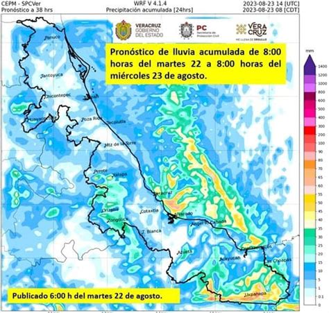 Seguirán las lluvias en Xalapa Así estará el clima este martes