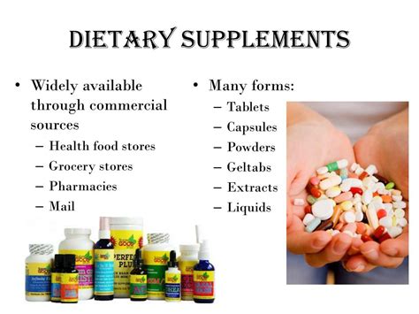 PPT - Dietary Supplements and Performance Enhancers PowerPoint ...