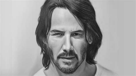 Drawing Keanu Reeves Pencil Drawing Time Lapse Youtube